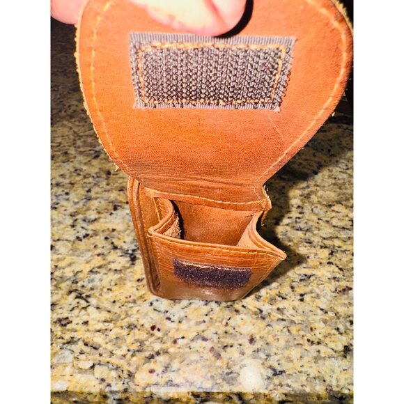 Vintage Handcrafted Congac Tooled Leather Shoulder Bag Floral Design Hippie - Picture 7 of 14